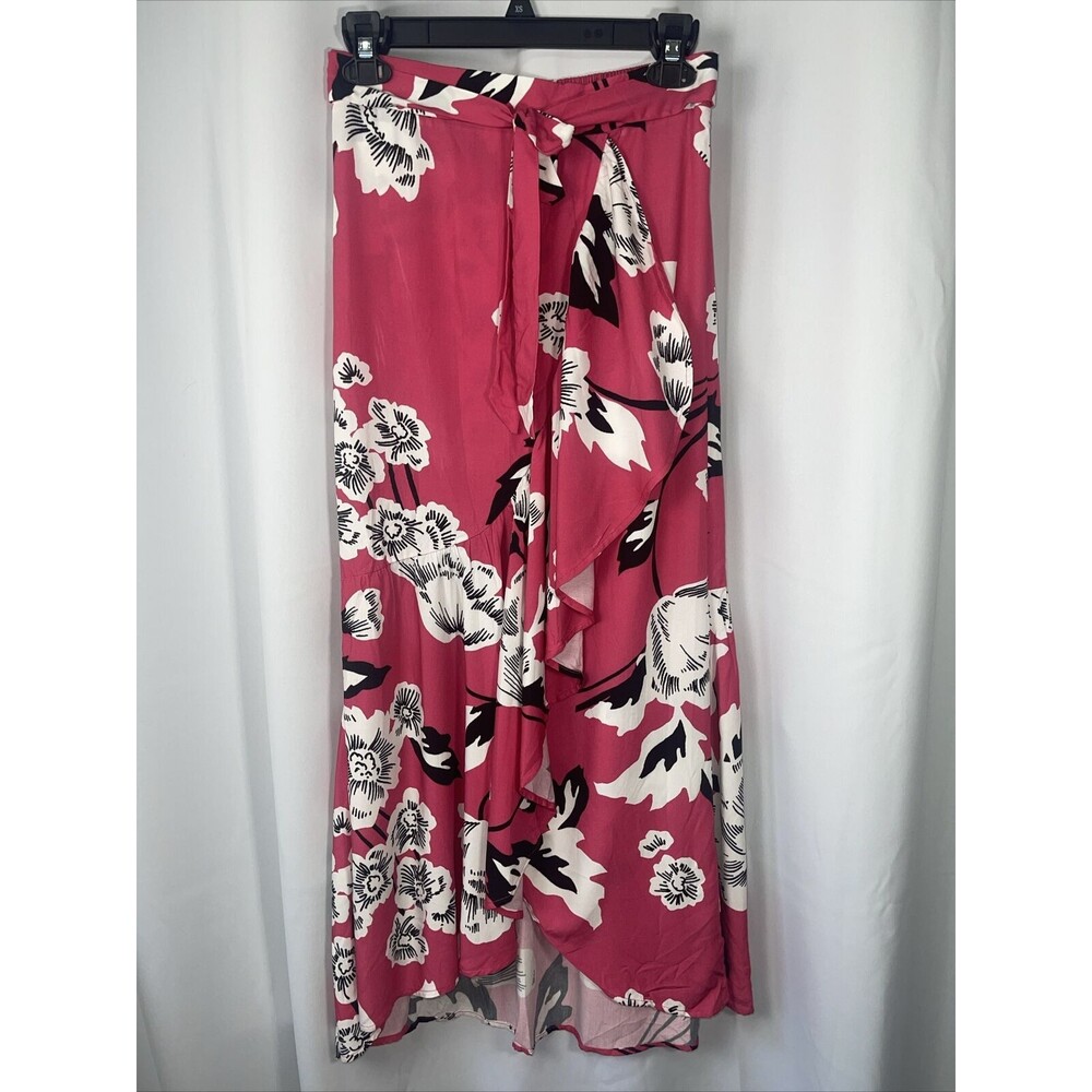 MAAJI Chloe Long Faux Wrap Floral Skirt Sz Lg New